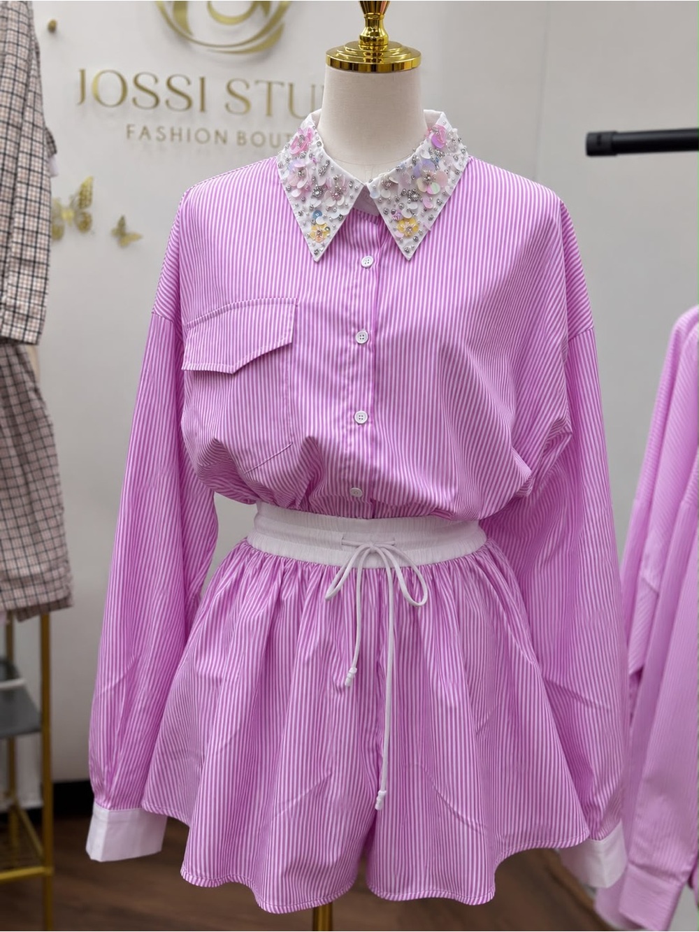 Women’s pink two-piece matching set